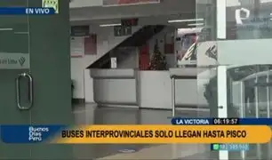 Paro indefinido: Terminales terrestres en La Victoria anuncian que buses solo llegan hasta Pisco