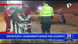 Callao: motociclista y acompañante terminan heridos tras terrible accidente