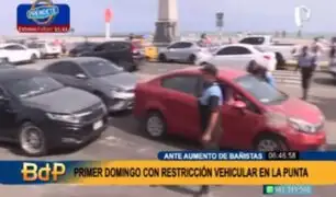 Ante aumento de bañistas: así fue el primer domingo con restricción vehicular en La Punta