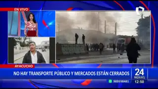 Ayacucho: Reportan escasez de transporte público y mercados cerrados por protestas