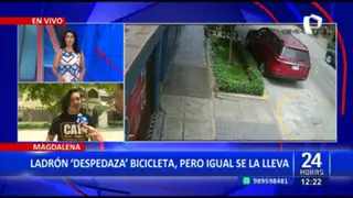 Magdalena: Ladrón desarma bicicleta para llevarsela y deja una de las llantas