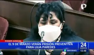 Lilia Paredes: Audiencia de prisión preventiva contra exprimera dama será el 9 de marzo