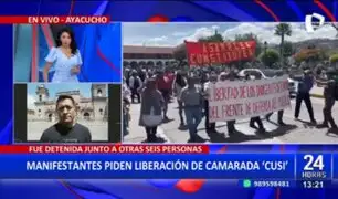 Ayacucho: Exministro Iber Maraví lidera marcha para liberar a "camarada Cusi"