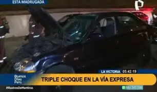 Triple choque en La Victoria: camioneta protagoniza aparatoso accidente en la Vía Expresa
