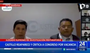 Pedro Castillo reaparece en audiencia y critica al Congreso por su vacancia