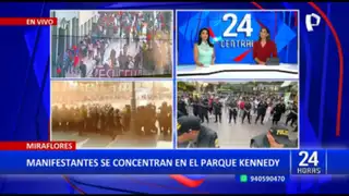 Toma de Lima: Manifestantes se concentran en el parque Kennedy