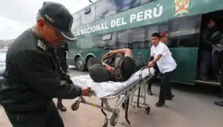 Toma de Lima: Policías son trasladados en ambulancias tras enfrentamientos