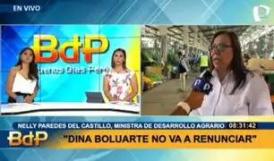 Ministra Paredes: "Dina Boluarte no va a renunciar, nosotros como gabinete estamos más fortalecidos"