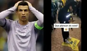 ¿Cristiano Ronaldo es odiado por hinchas de Al Nassr?: Pisotean camiseta con su nombre