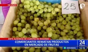Ante ausencia de clientes de regiones: Rematan productos en mercado de frutas