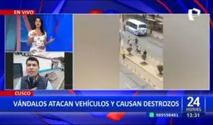 A pedradas: Vándalos atacan vehículos de transporte público y privado en Cusco
