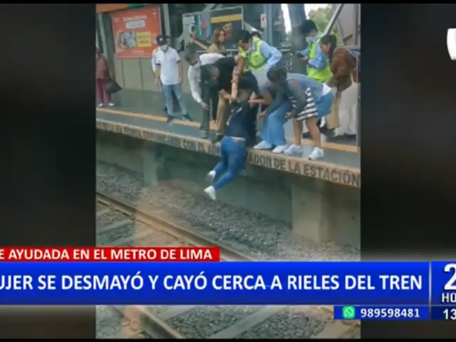 Mujer se desmaya mientras esperaba el tren y cae a los rieles del Metro de Lima