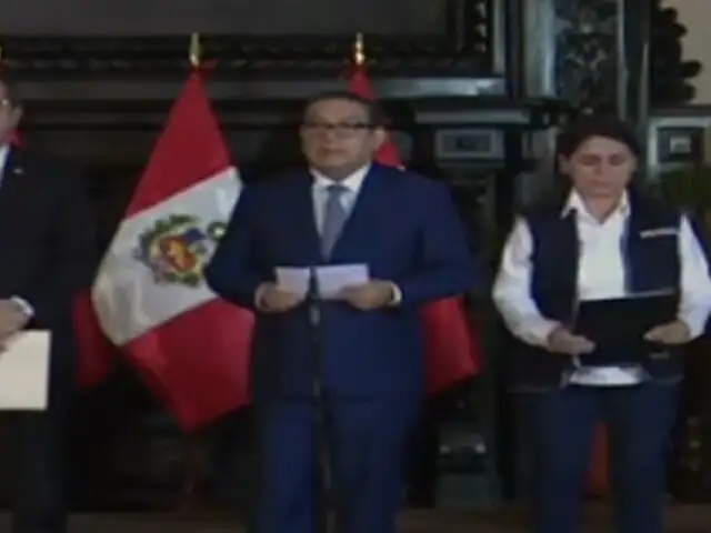 Premier Otárola: "No vamos a permitir que se haga efectiva la asonada contra Lima que planean"