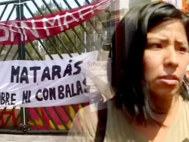 Manifestantes en San Marcos: excongresista Indira Huilca acudió a universidad a brindar apoyo