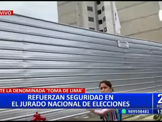 Toma de Lima: PNP refuerza seguridad en los exteriores del JNE tras protestas