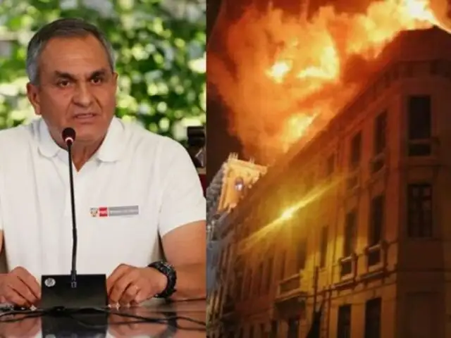 Incendio en Plaza San Martín: Ministro del Interior descarta que bomba lacrimógena de la PNP haya causado siniestro
