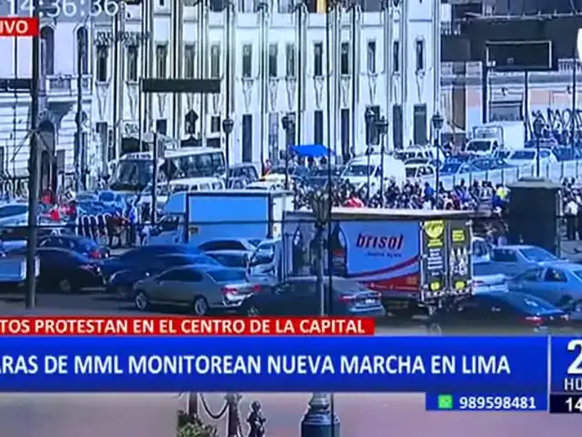 Cámaras de videovigilancia de la Municipalidad monitorean nueva marcha en Lima