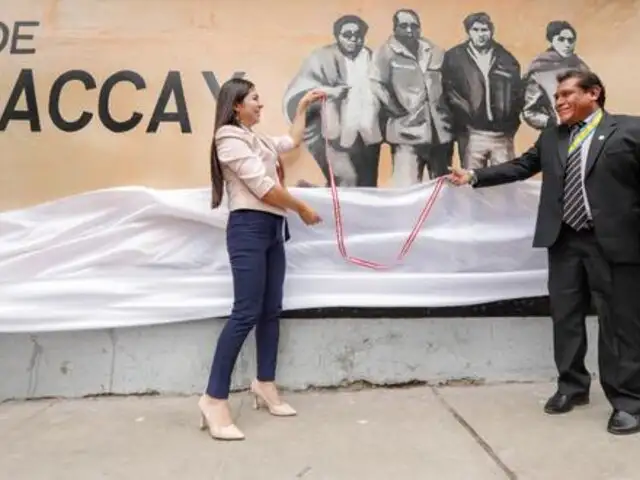 Ayacucho: develan muro en memoria por los 40 años de la masacre de Uchuraccay