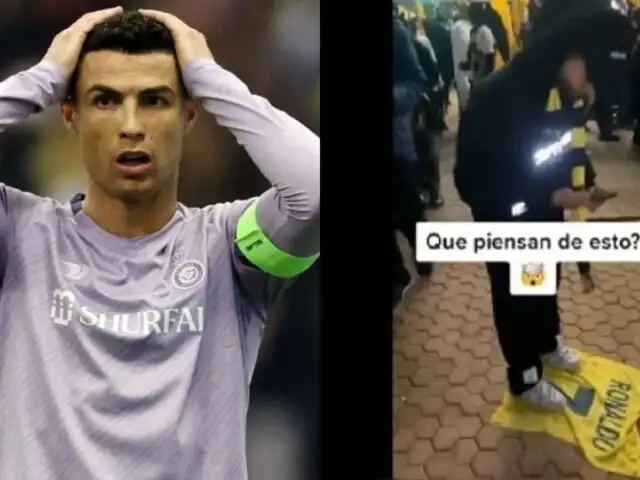Â¿Cristiano Ronaldo es odiado por hinchas de Al Nassr?: Pisotean camiseta con su nombre