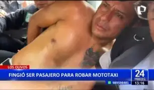 Los Olivos: Falso pasajero roba mototaxi y afirma que lo hizo porque "estaba amenazado"