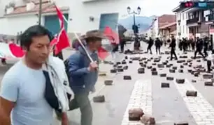 Así se vive el paro de 24 horas con bloqueos en el Cusco