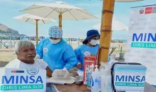 Implementan puntos de vacunación covid-19 en playas del sur de Lima
