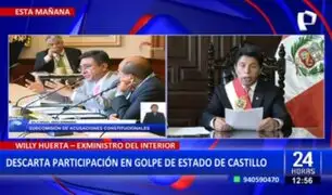 Willy Huerta declara ante la Subcomisión y niega participación en golpe de Estado