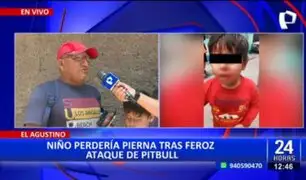 Niño sufre brutal ataque de perro pitbull en El Agustino y podría perder una pierna