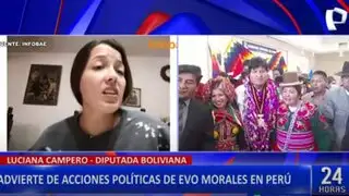 Diputada boliviana advierte actuaciones políticas de Evo Morales en Perú