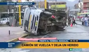 Aparatoso choque entre auto y furgoneta en Independencia: se reportó un herido