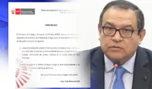 Ministerio de Trabajo responde por contratación de excuñada de premier Otárola
