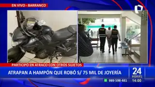 Barranco: Capturan a delincuente acusado del robo de S/ 75 mil en joyería