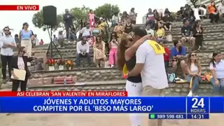 Miraflores celebra San Valentin con curioso concurso llamado "Besotón"
