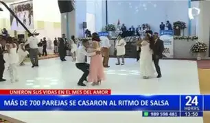 ¡A ritmo de salsa!: Más de 700 parejas se casaron en matrimonio civil comunitario en el Callao