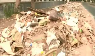 Surco: denuncian cerros de basura y desmonte a espaldas de colegio