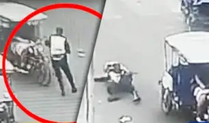 Delincuente en mototaxi arrolla a policía en la avenida Aviación