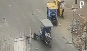 La Victoria: Policía es arrollado por delincuente que escapaba a bordo de una mototaxi