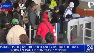 ATU anuncia pago de pasaje con Yape y Plin en Metropolitano y Metro de Lima