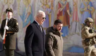 A un año de la invasión rusa: Joe Biden llega a Ucrania y se reúne con su homologo Volodimir Zelenski
