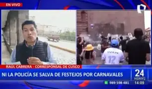 Con pintura y espuma: Así se celebran los carnavales en Cusco