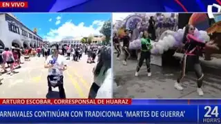 Con agua y pintura: Huaraz celebra carnavales con tradicional “martes de guerra”