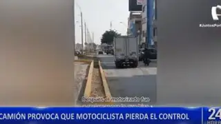 Comas: motociclista cae tras perder el control provocado por un vehículo
