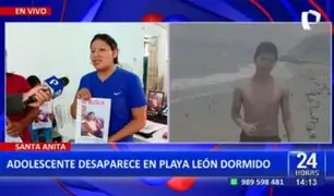 Familia pide ayuda para encontrar a adolescente ahogado en playa "León Dormido"