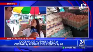 Iquitos: Comerciantes angustiados por aumento de precio de los huevos tras protestas