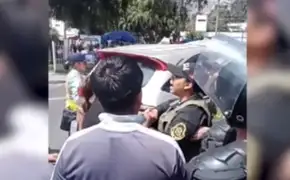 SJL: mototaxistas agarran a golpes a serenos y fiscalizadores