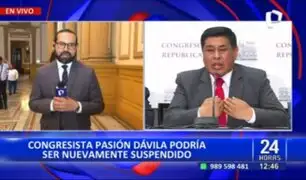 Congresista Pasión Dávila podría ser nuevamente suspendido