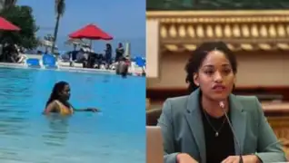 Congresista Barbarán responde tras ser grabada en una piscina de Tumbes