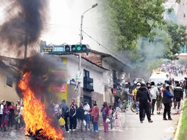 Cusco: Manifestantes causaron caos y destrozos en marcha