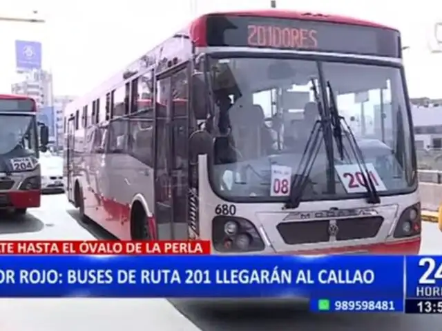 Corredor Rojo: Buses de ruta 201 llegarán hasta el Callao