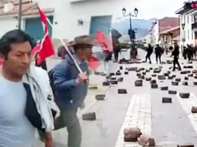 Así se vive el paro de 24 horas con bloqueos en el Cusco